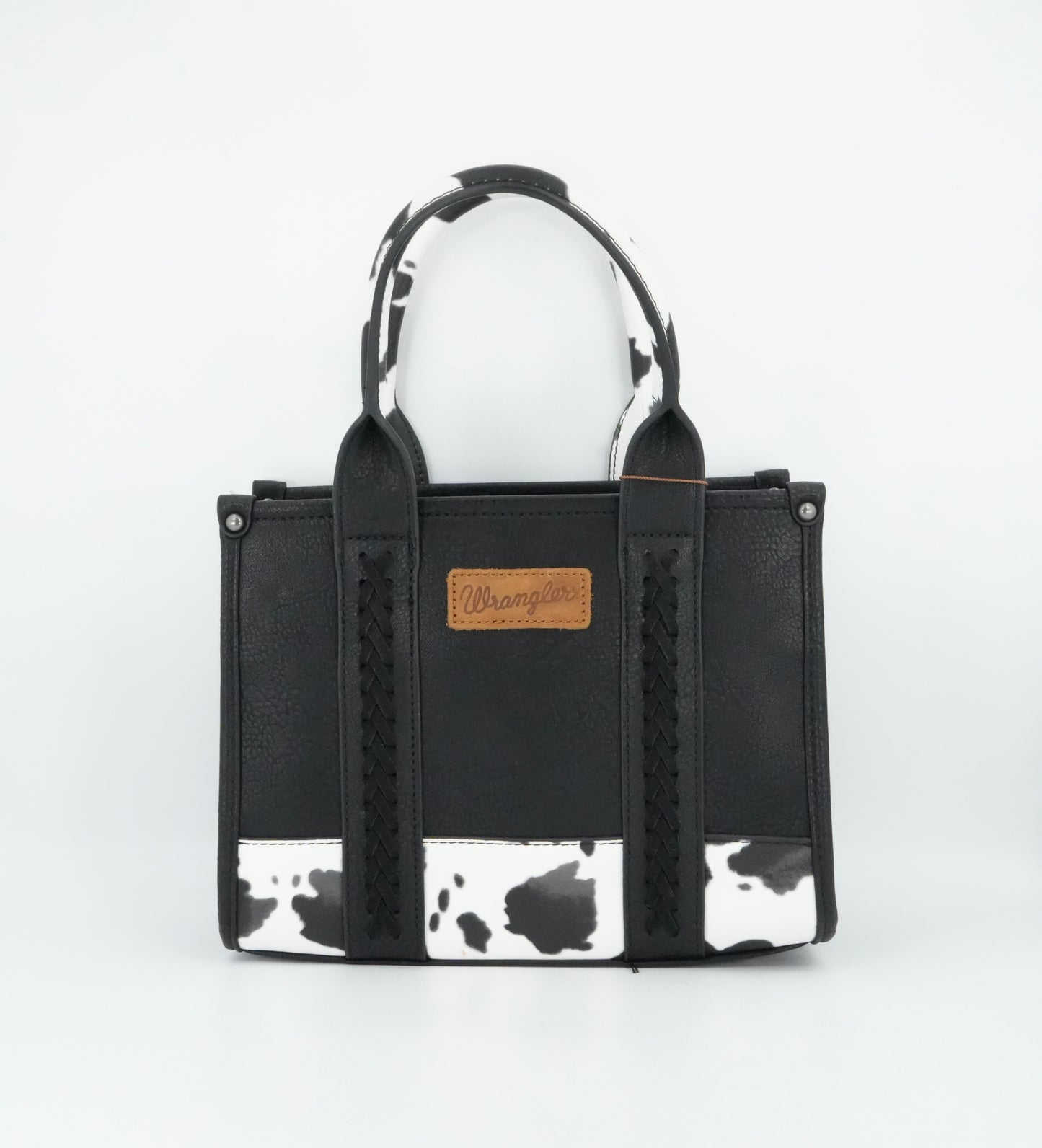Wrangler Cow Print Concealed Carry Tote/Crossbody - Black