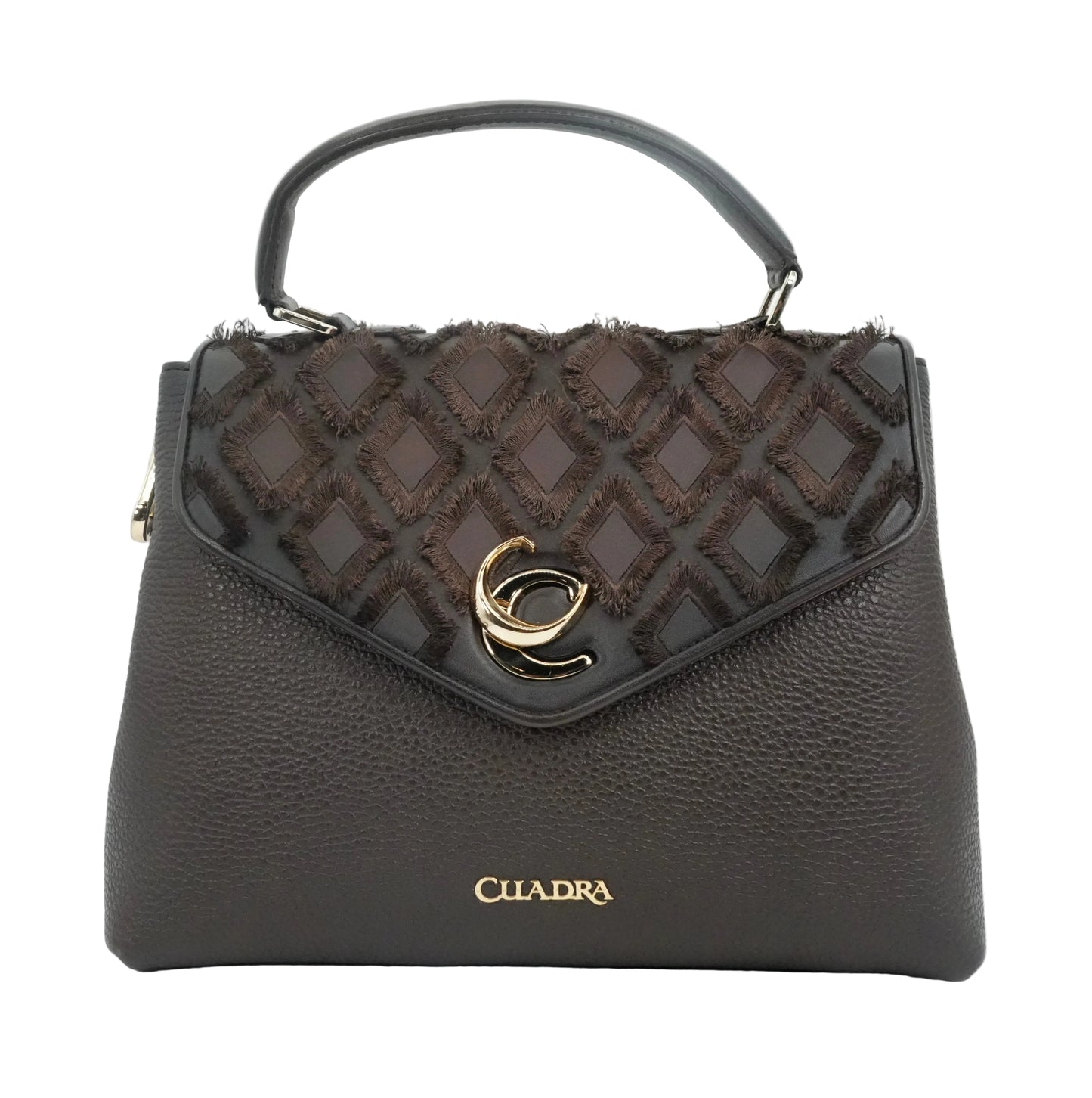 Cuadra Women's Brown Genuine Cowhide Leather Handbag - Chocolate