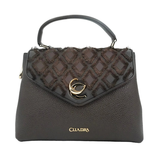 Cuadra Women's Brown Genuine Cowhide Leather Handbag - Chocolate