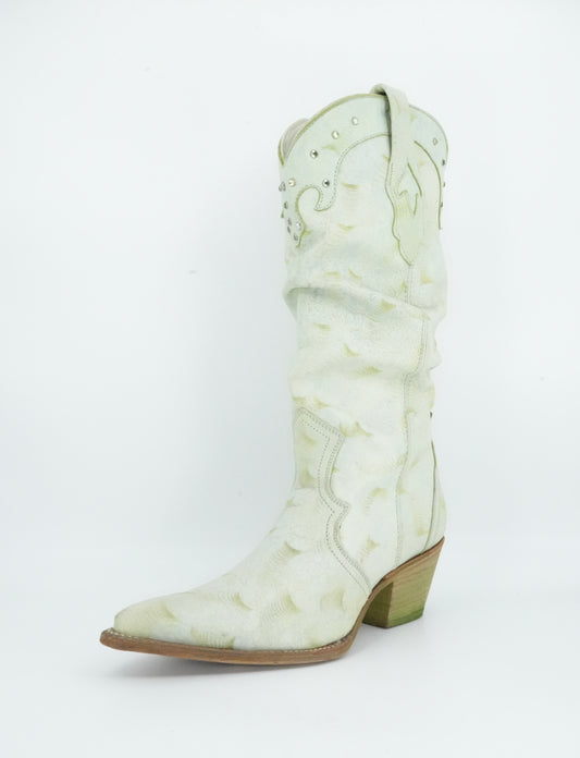 Frida Cuadra Women's Pointed Toe Sage Green Boot