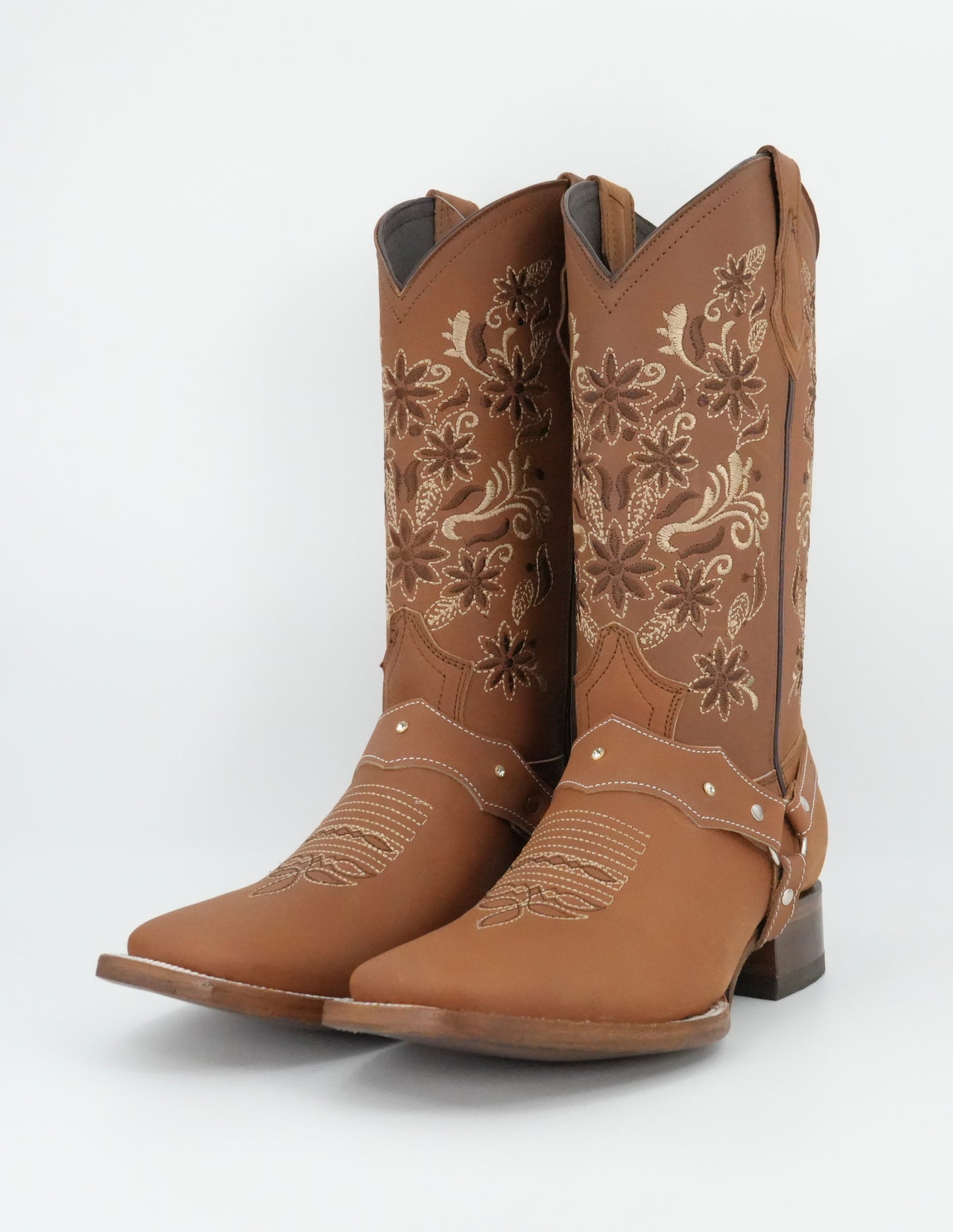 La Sierra Women's Strapped Square Toe Boot - Brown