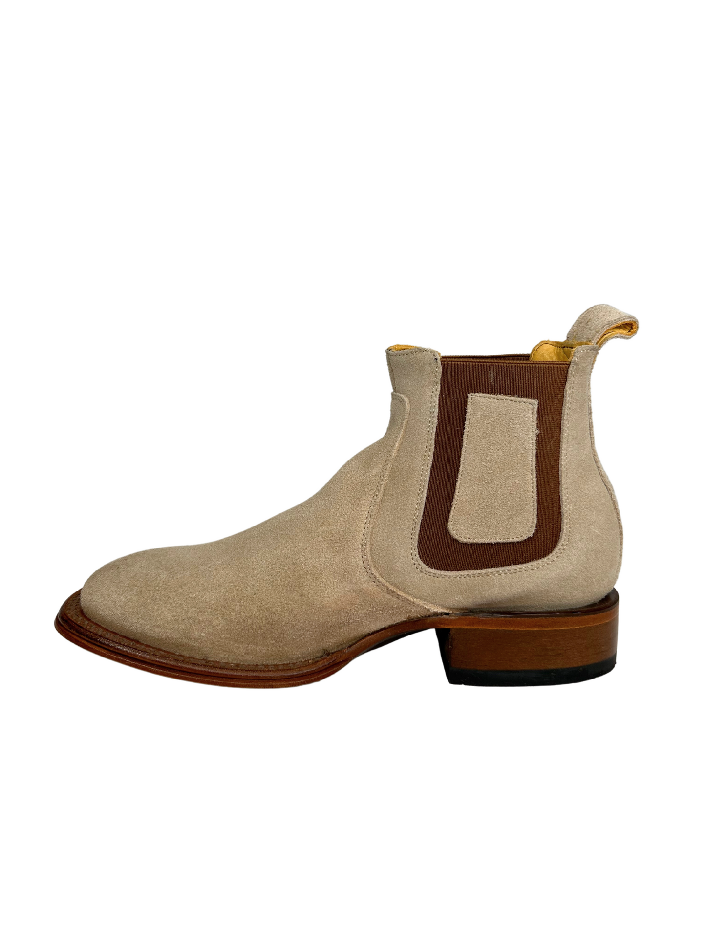 Quincy Men's Suede Leather Short Boot - Bone