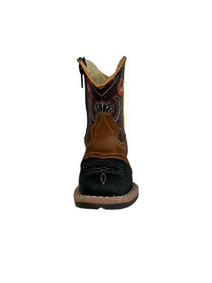 El General Boy's Brown/Black Leather Boot