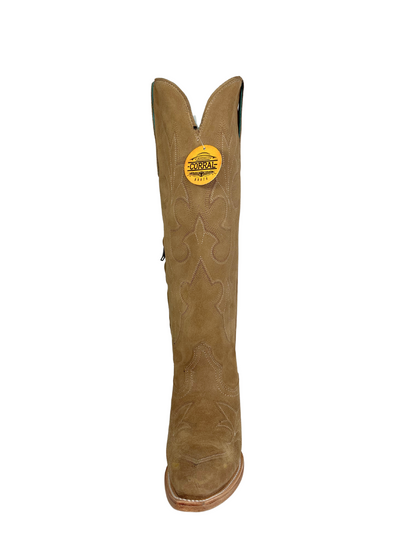 Corral Sand Suede Embroidery Tall Boot