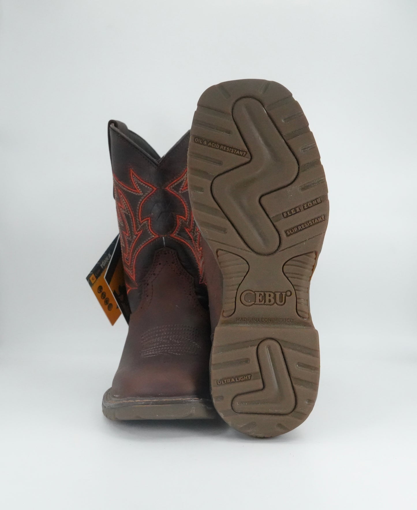 Cebu Men's Tonka Square Toe Work Boot - Brown