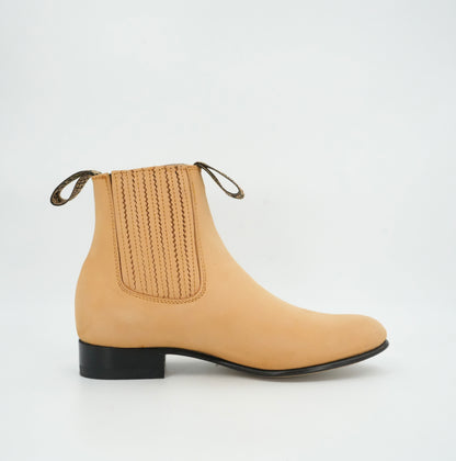 Besserro Kid's Nobuck Charro Short Boot - Honey