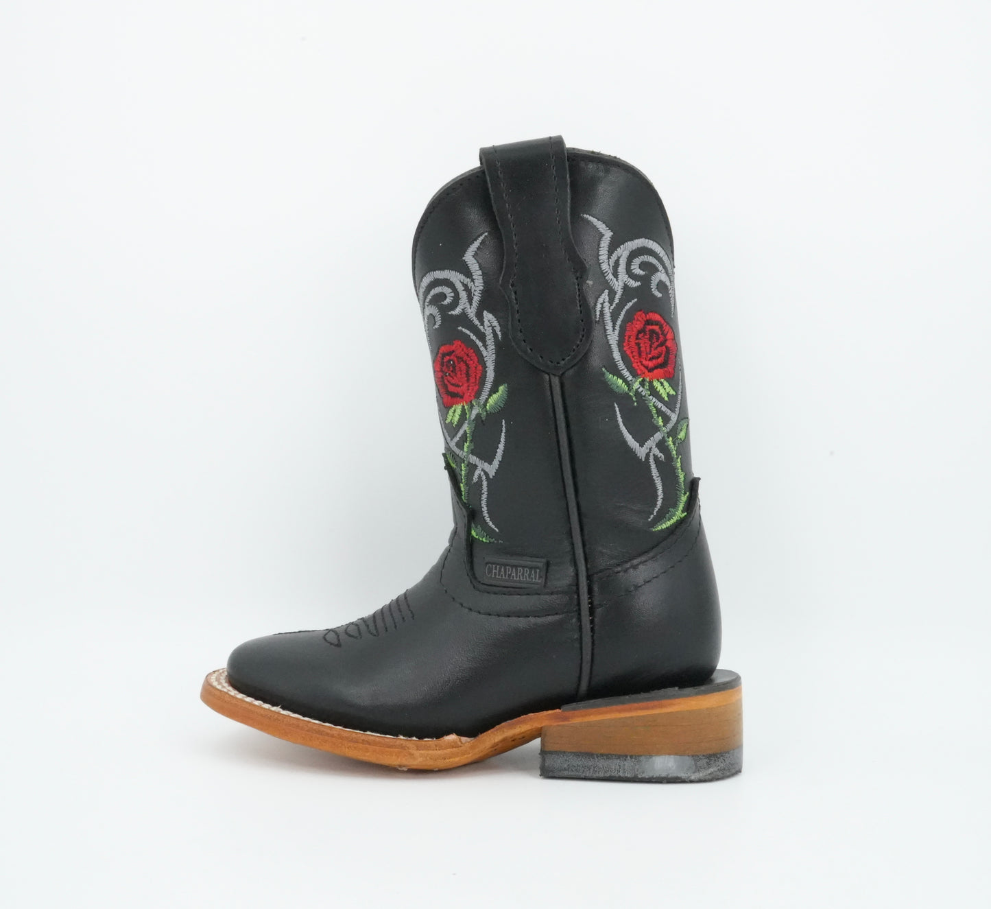 Chaparral Kid’s Flowers Embroidery Black Boot