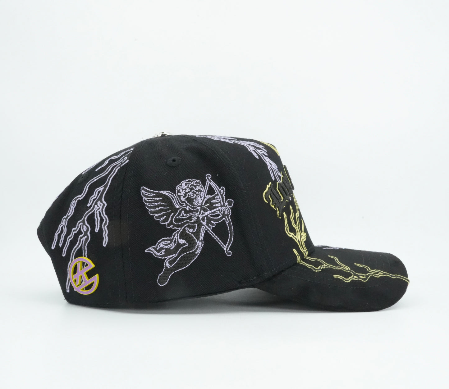 Kevin Hats LA Cupid Black/Yellow/Purple Design Cap