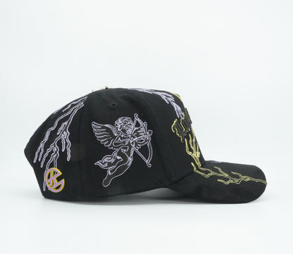 Kevin Hats LA Cupid Black/Yellow/Purple Design Cap