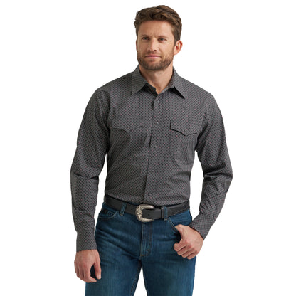 Wrangler 20X Men's Competition Long Sleeve Button Down - Dark Shadow
