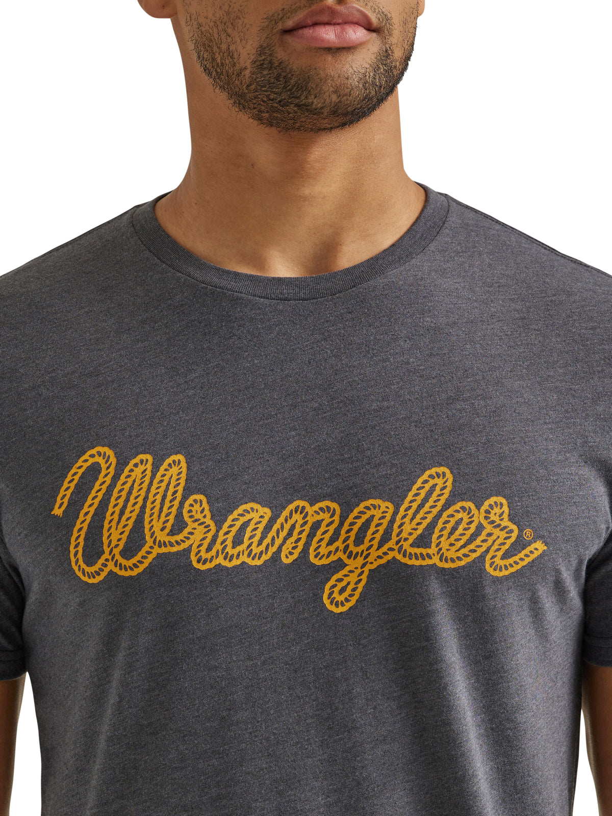 Wrangler Rope Border Wrangler Men's Rope Logo Asphalt T-Shirt – Vallejo Western Wear