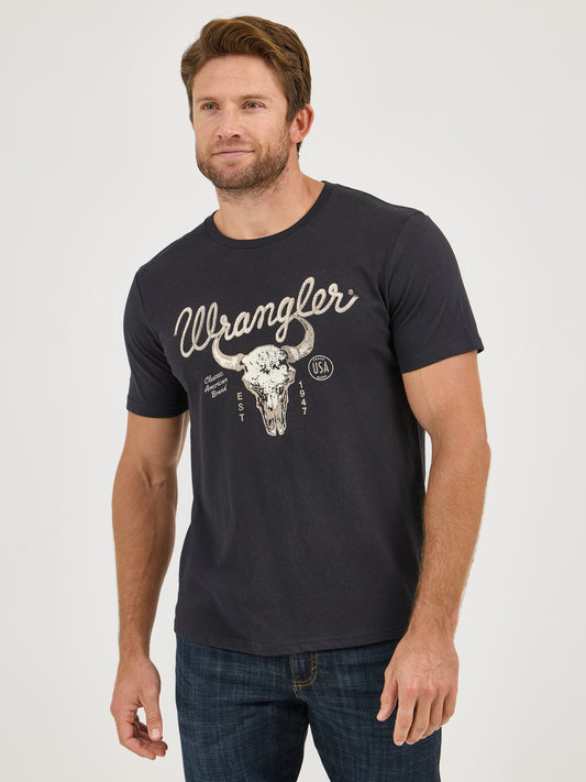 Wrangler Men's Steerhead Black Graphic T-Shirt