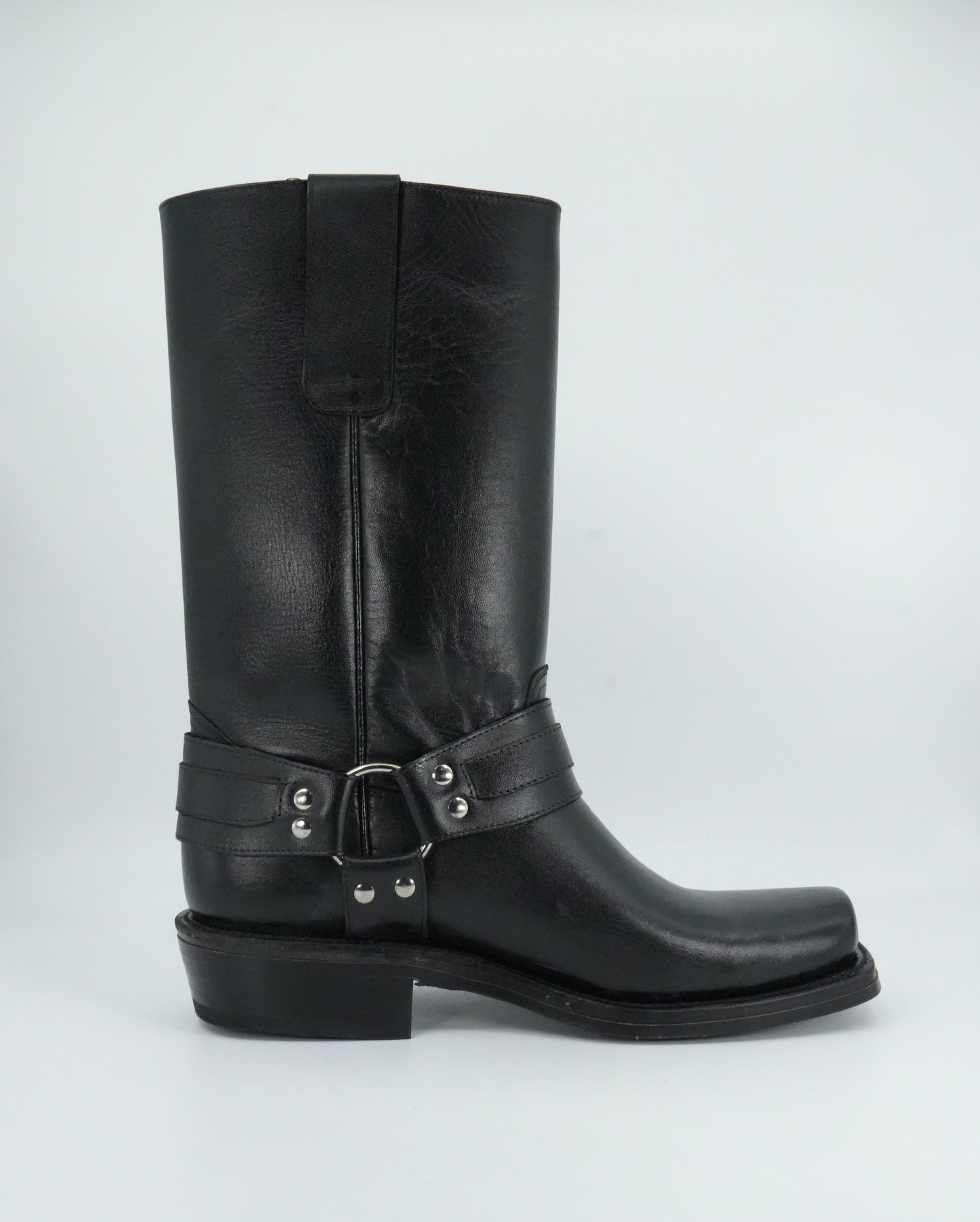 Original Michel Men's Black Trompa De Puerco Semi Square Toe Boot