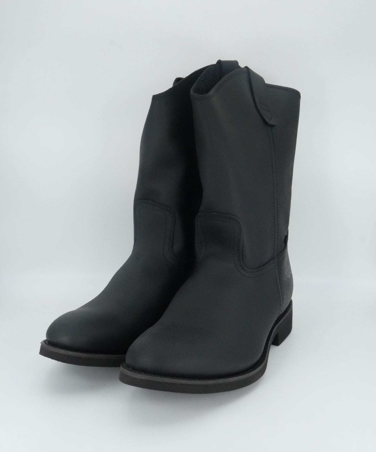 Establo Men's Grasso Pull Up Round Toe Work Boot - Black