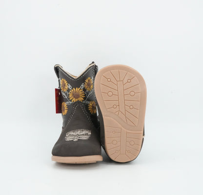 Quincy Toddler Crazy Sunflowers Brown Boot