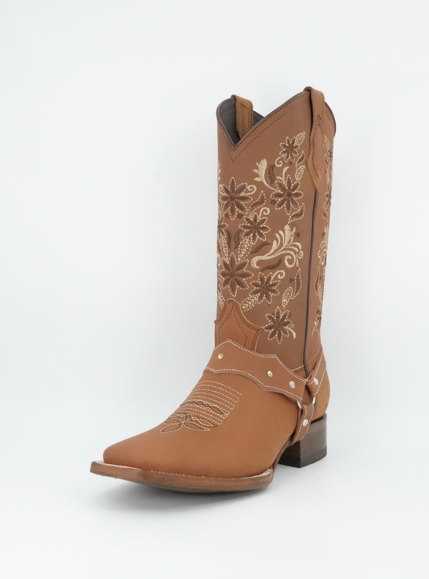 La Sierra Women's Strapped Square Toe Boot - Brown