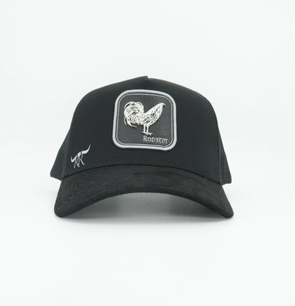 The King Ranch Rooster Patch Cap - Black