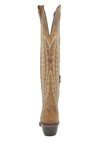 Rock'em Women's Gia Tall Wide Calf Snip Toe Boot - Camel
