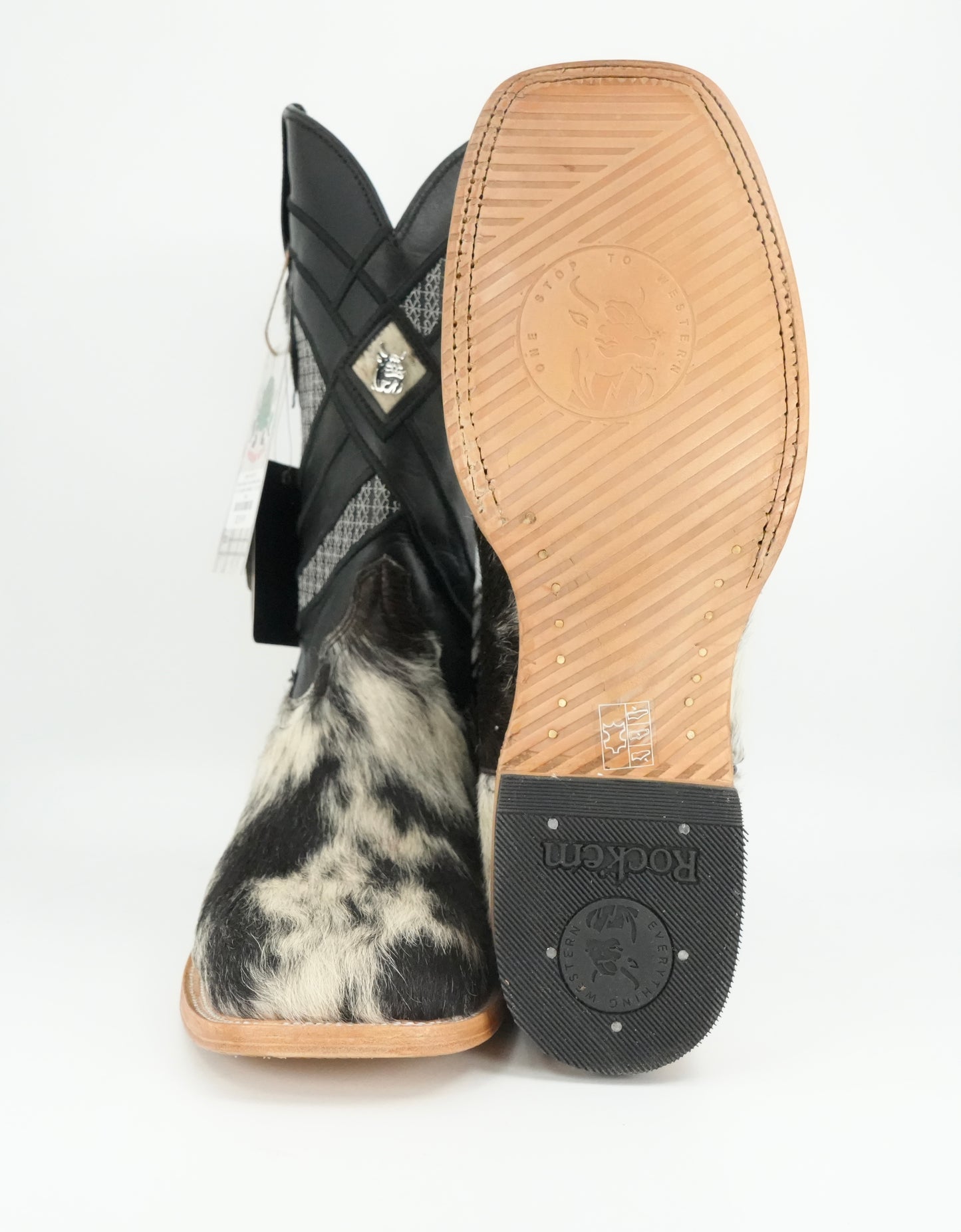 Rock'em Men's Cow Hair Boots Size 10.5 *AS SEEN ON IMAGE*