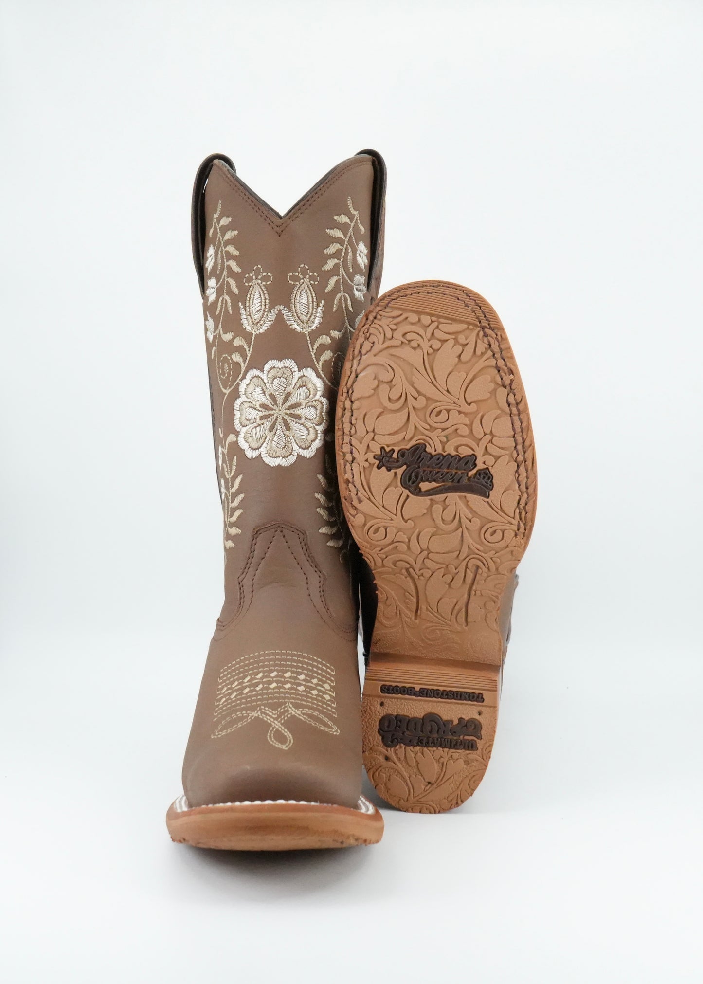 Tombstone Women's Crazy Tang Slanted Heel Square Toe Boot