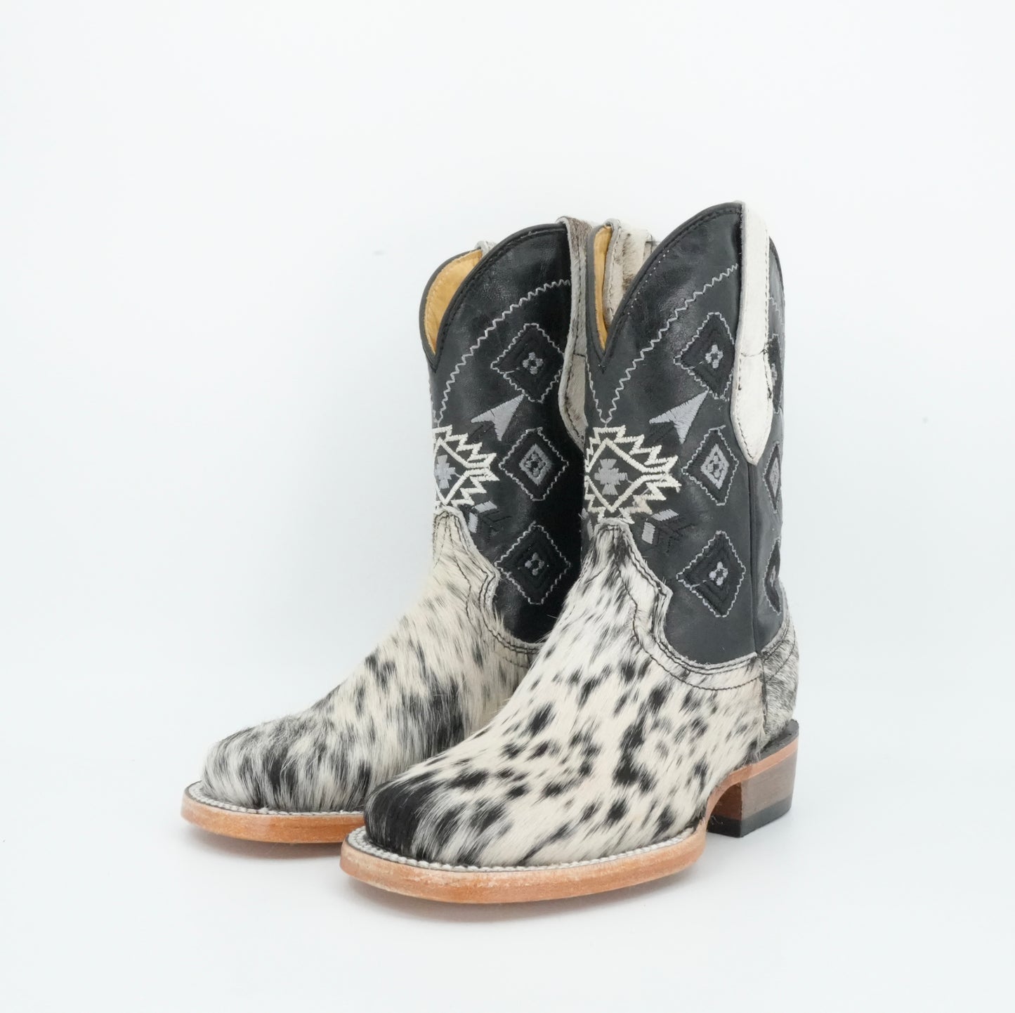 Rock'em Kid's Cow Hair White/Black Boots Size: 10 US / 17 MEX  *AS SEEN ON IMAGE*