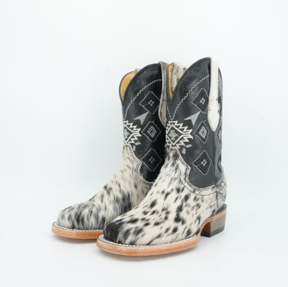 Rock'em Kid's Cow Hair White/Black Boots Size: 10 US / 17 MEX  *AS SEEN ON IMAGE*