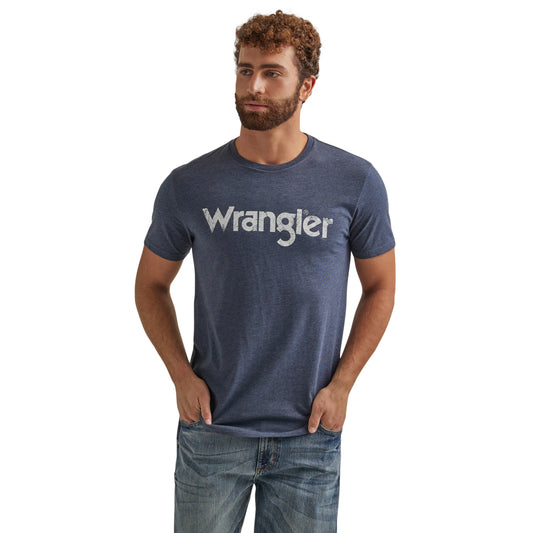 Wrangler Men's Kabel Logo Navy T-Shirt