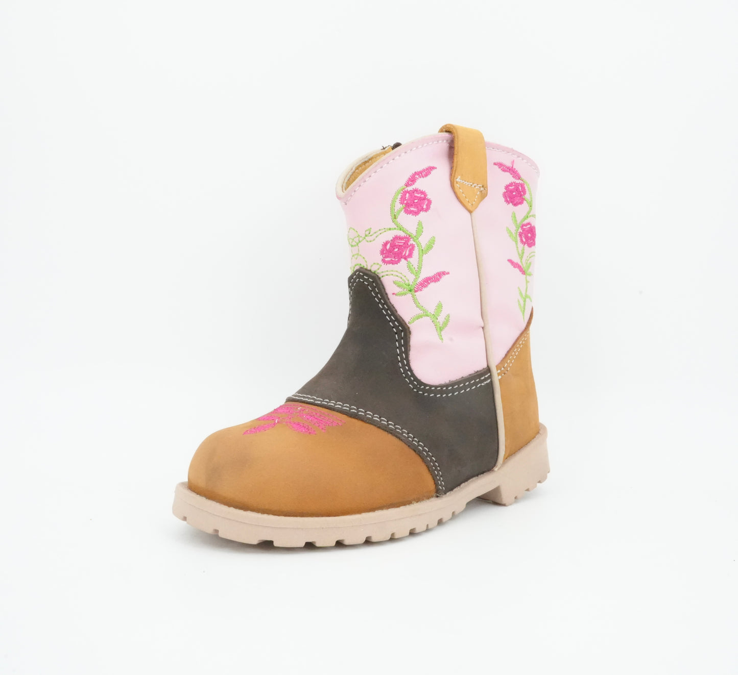 Quincy Infant-Toddler Crazy Pink-Honey/Brown Boot