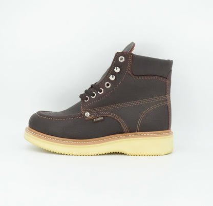 Establo Men's Moc Toe Lace Up Work Boot - Shedron