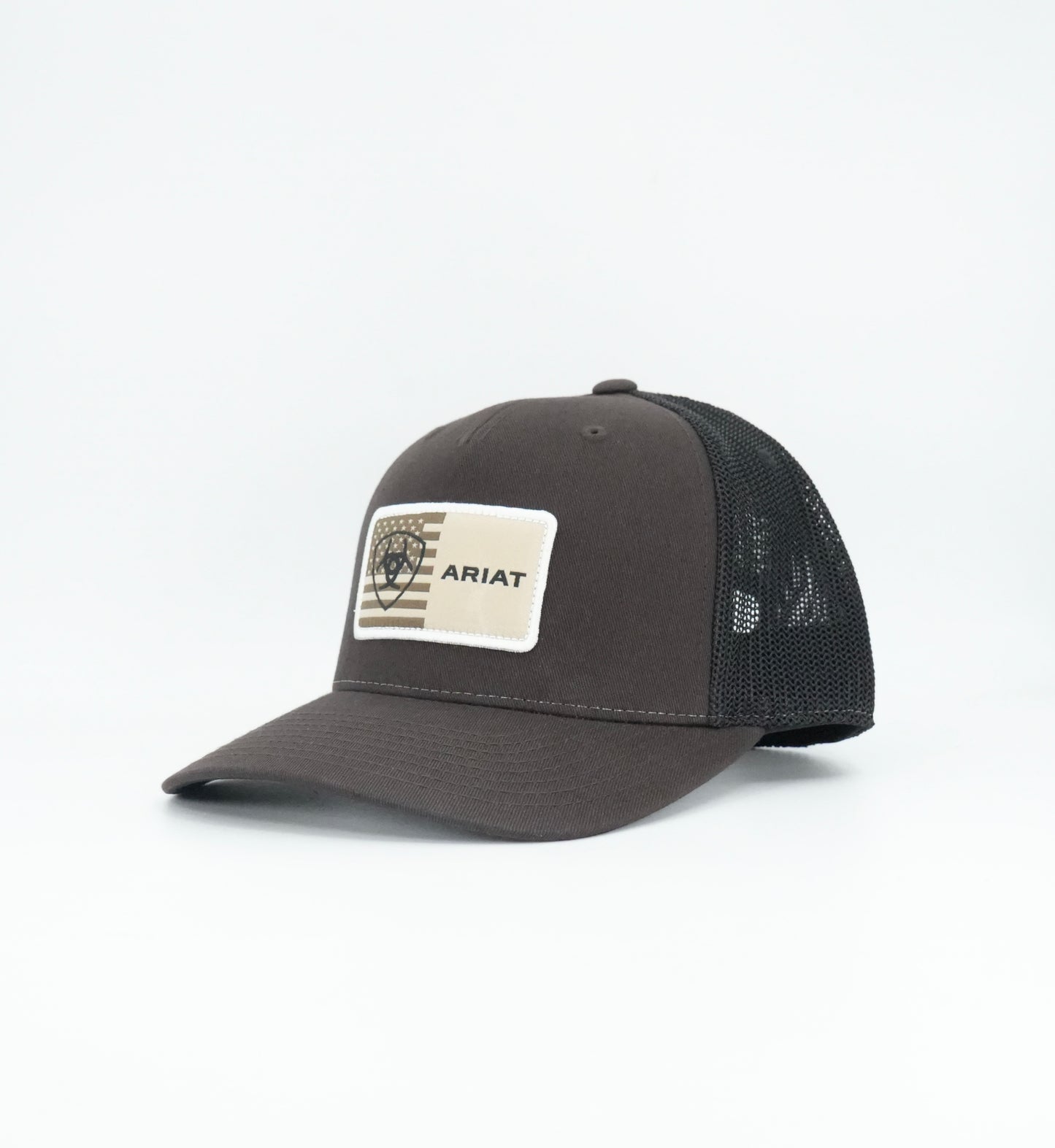 Ariat Men's American Flag Patch Cap - Brown