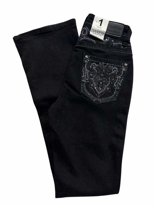 Danesi Black Bling Pocket Silver Bootcut Jean