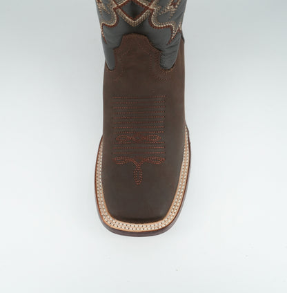 Los AltosBota Crazy Brown con punta cuadrada para hombre