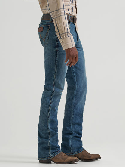 Men's Wrangler Retro Slim Fit Henry Bootcut Jean - Dark Blue