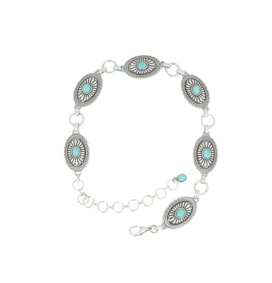 Kid's Ariat Conch Turquois Center Stone Chain Belt