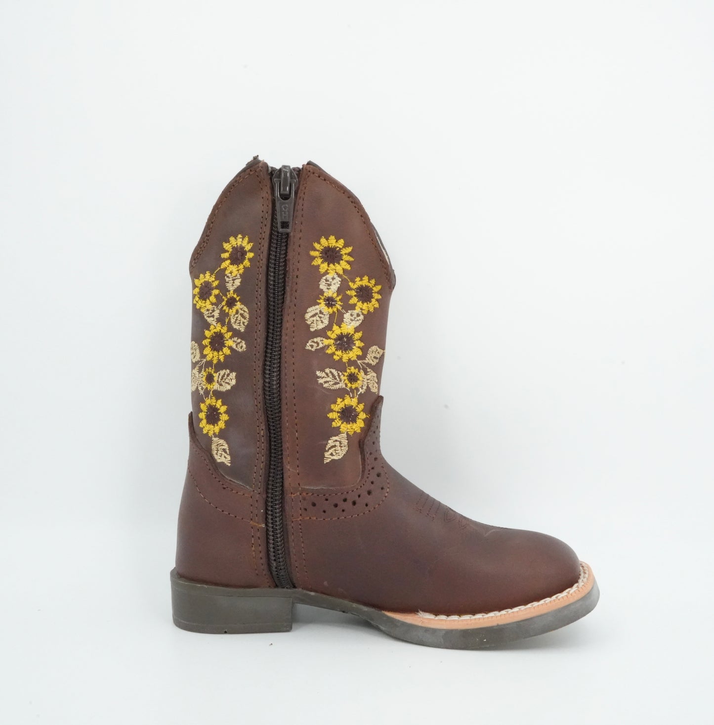 Black Stone Kid's Crazy Brown Sunflowers Boots