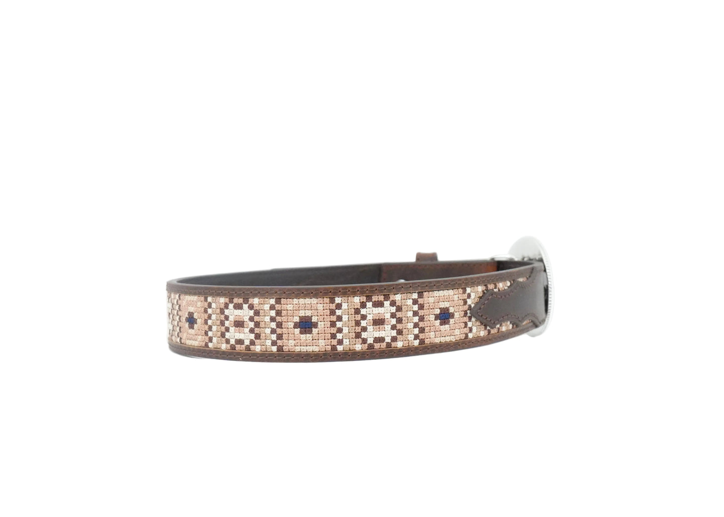 Ariat Kid's Southwest Woven Rodeo Champion Leather Belt - Brown