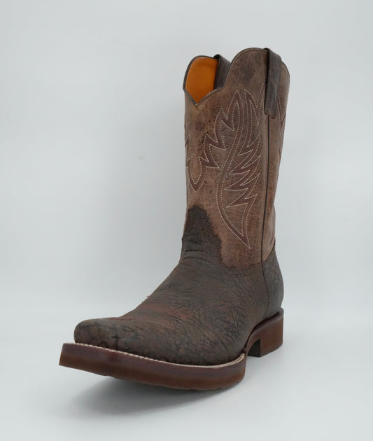 Denver Boots Men's Bull Shoulder Brown Semi Square Toe Boot