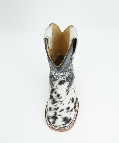 Rock'em Kid's Cow Hair White/Black Boots Size: 7 US / 14 MEX  *AS SEEN ON IMAGE*