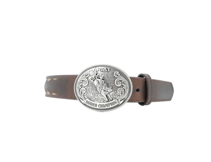 Ariat Kid's Southwest Woven Rodeo Champion Leather Belt - Brown