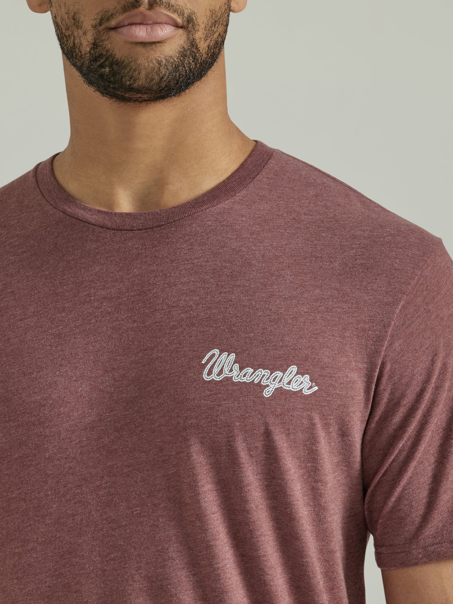 Wrangler Men's Back Graphic T-Shirt Sable Heather