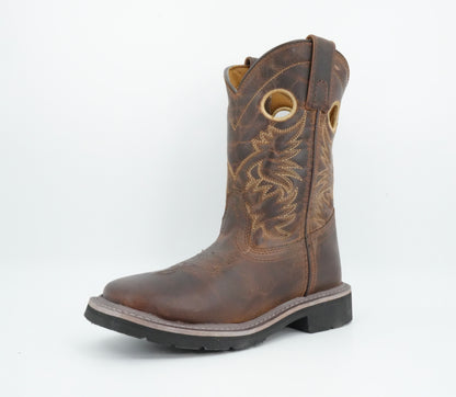 Dan Post Kid's Amarillo Rustic Leather Boot - Brown