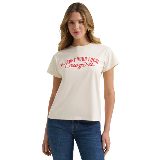 Wrangler Retro Women's Cowgirl T-Shirt - Antique white