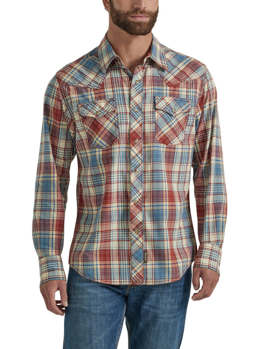 Wrangler Retro Men's Premium Western Long Sleeve Snap Shirt America