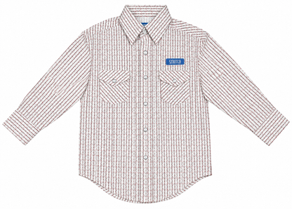 Panhandle Slim Boy's Long Sleeve Button Down Shirt - Tan
