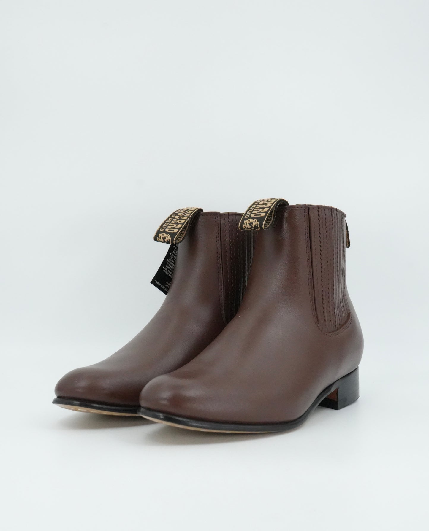 Besserro Kid's Leather Charro Short Boot - Brown