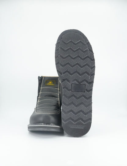 Diego's Boots Men’s Short Round Toe Work Boot - Black