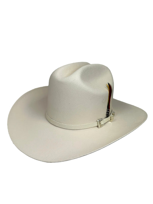 Tombstone 1,000X Johnson Western Straw Hat - White Hatband