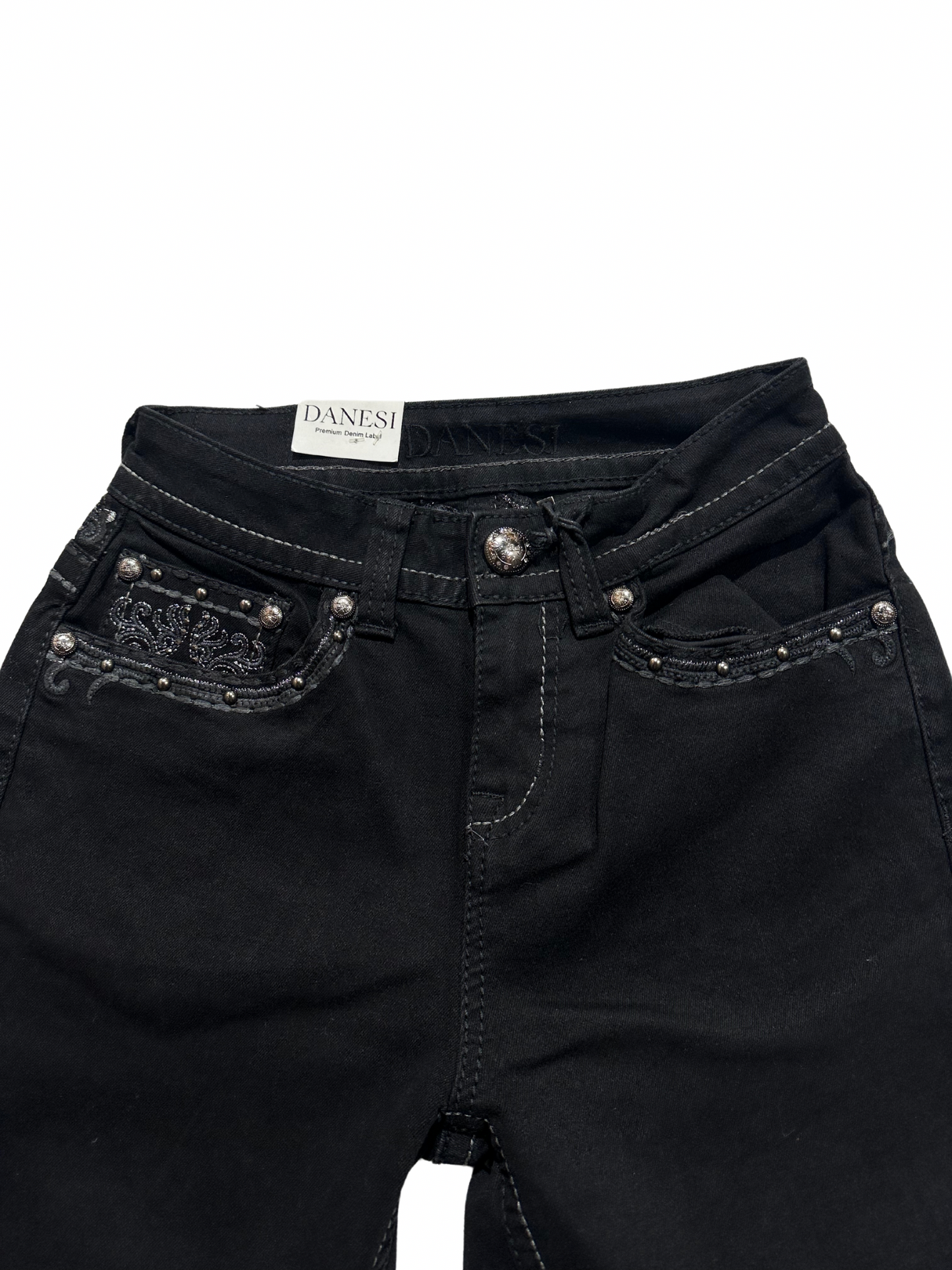 Danesi Black Bling Pocket Silver Bootcut Jean