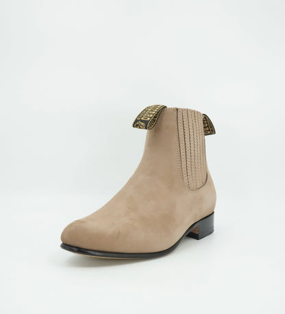 Besserro Kid's Nobuck Charro Short Boot - Avellana