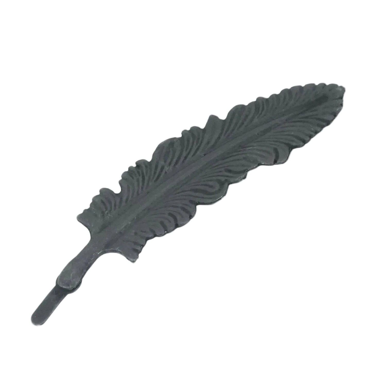 Matt Black Metal Feather